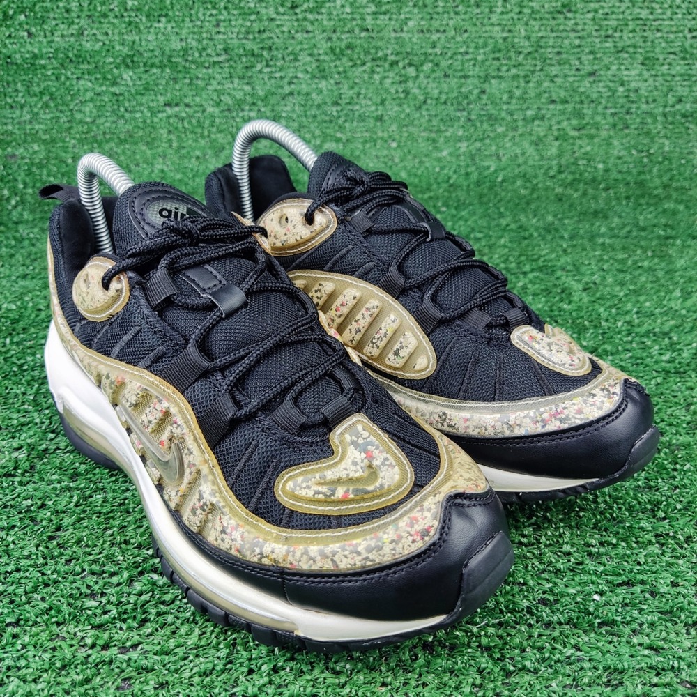 Nike Sneakers Womens 7.5 Black Air Max 98 Cork AV4417-001 Running Shoes